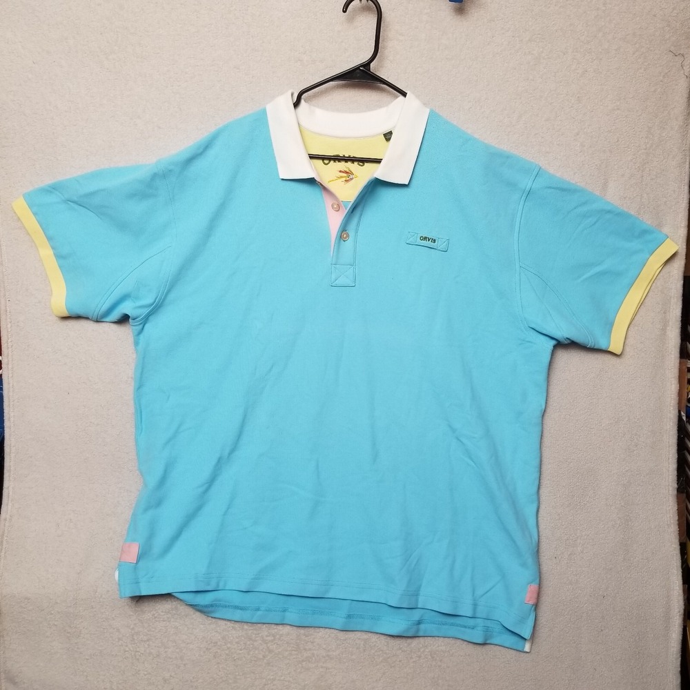 ORVIS REGULAR FIT POLO SHIRT PIQUE KNIT‎ 100% COTTON BLUE Sz XXLARGE, XXL - Picture 7 of 10